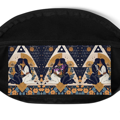 Soulful Kisses Self-Love Fanny Pack pocket detail by ATTIRET