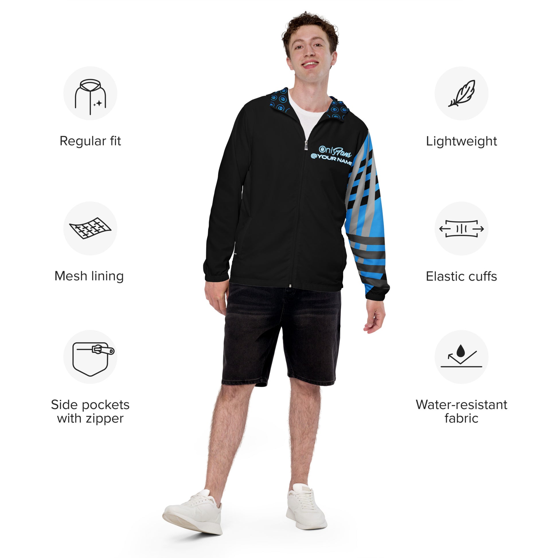 ONLYFANS Custom Personalized Men’s Windbreaker Jacket - Attire T LLC