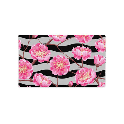 Blossom Dreams Reversible Cherry Blossom Pillow Cover back view by ATTIRET