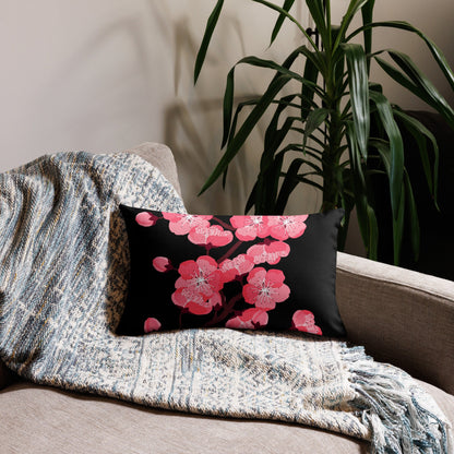 Blossom Bliss Reversible Cherry Blossom Pillow Cover front view by ATTIRET