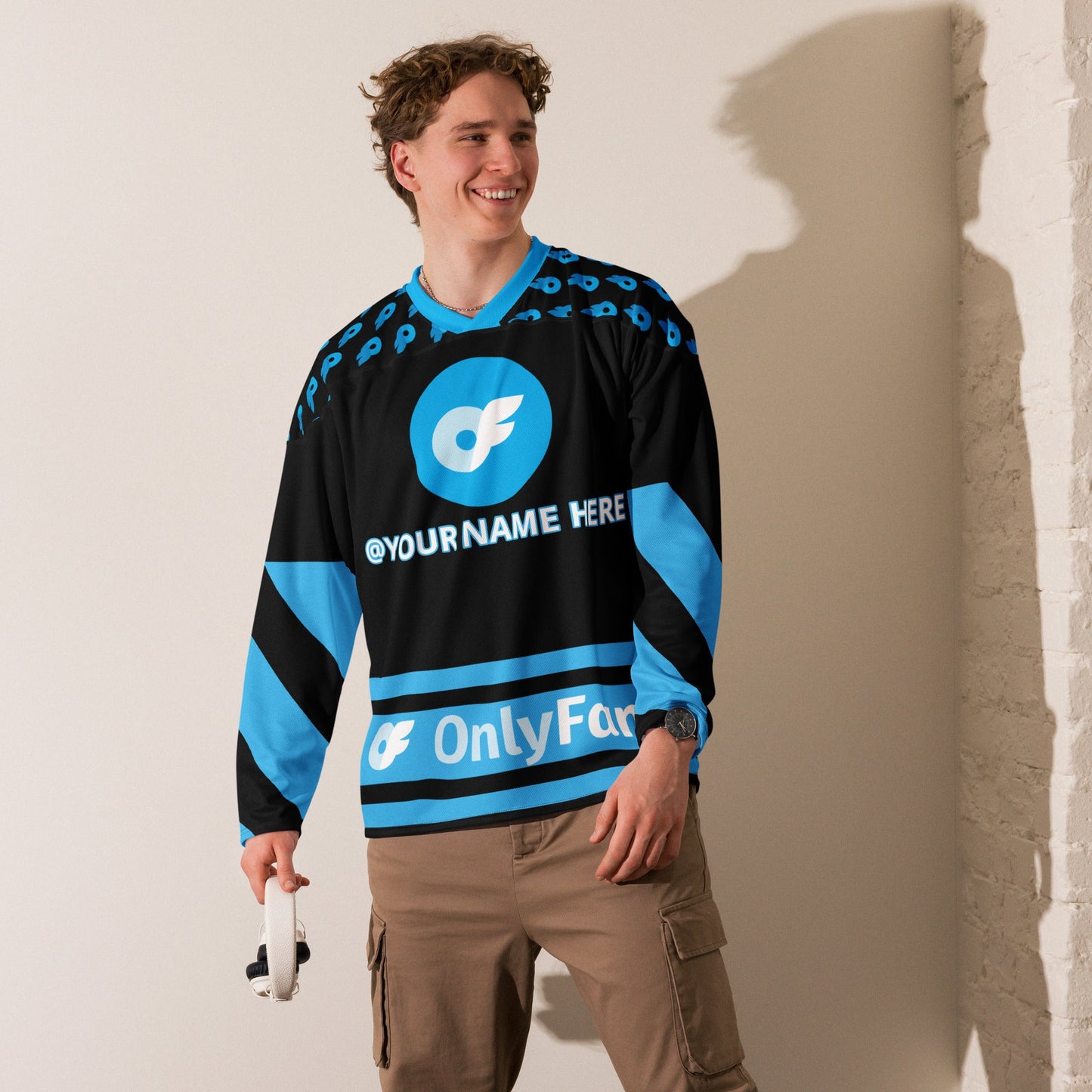 Your Ultimate Onlyfans Icebreaker! Onlyfans Personalized Custom Recycled hockey fan jersey Shirt Attire T LLC