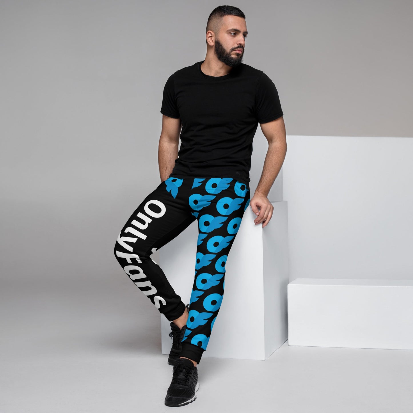 Onlyfans Make 'Em Look Twice Personalized Name Custom Men's Joggers Sweatpants Gym bottoms Attire T LLC