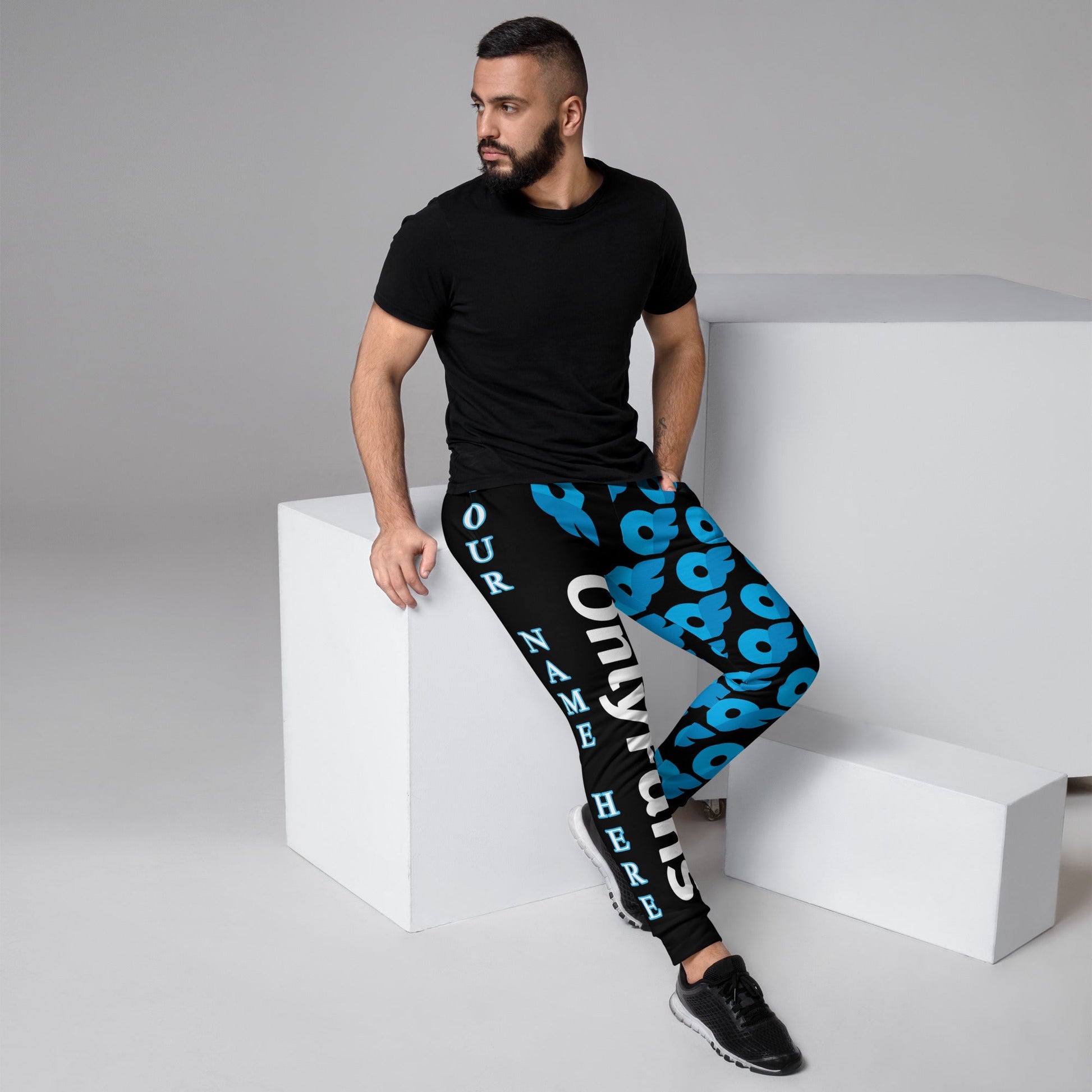 Onlyfans Make 'Em Look Twice Personalized Name Custom Men's Joggers Sweatpants Gym bottoms Attire T LLC