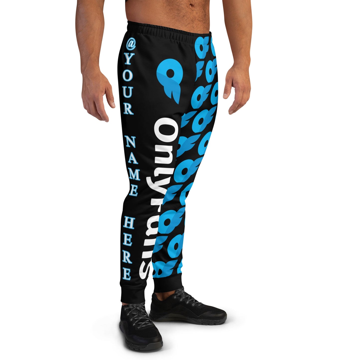 Onlyfans Make 'Em Look Twice Personalized Name Custom Men's Joggers Sweatpants Gym bottoms Attire T LLC