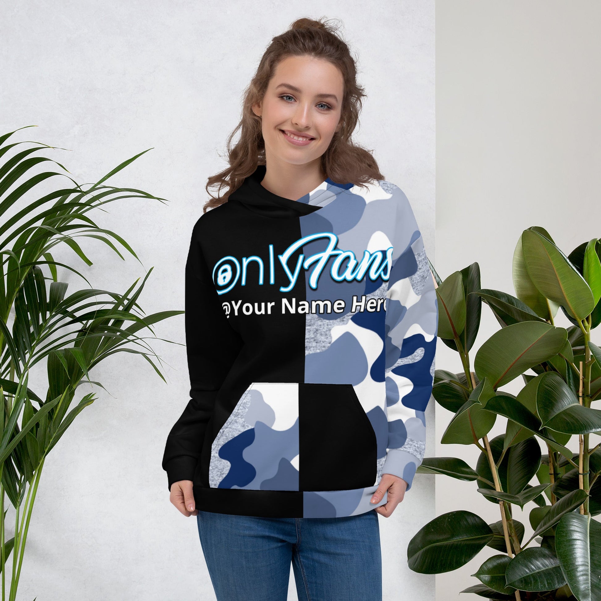 Onlyfans Camo Personalized Custom Gender- Neutral Unisex Hoodie Attire T LLC