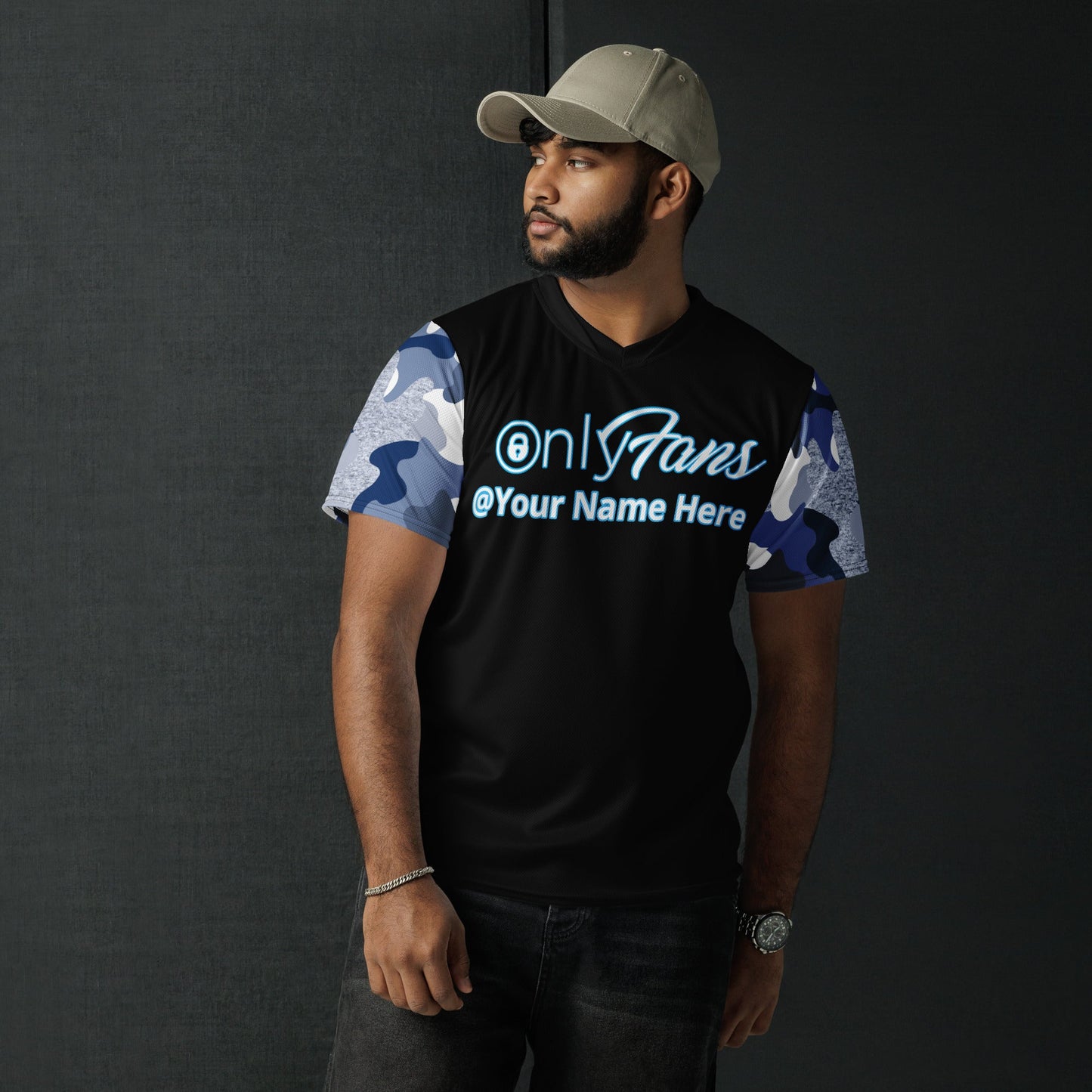 Onlyfans Camo Personalized Custom Recycled Gender-Neutral Unisex sports jersey Attire T LLC