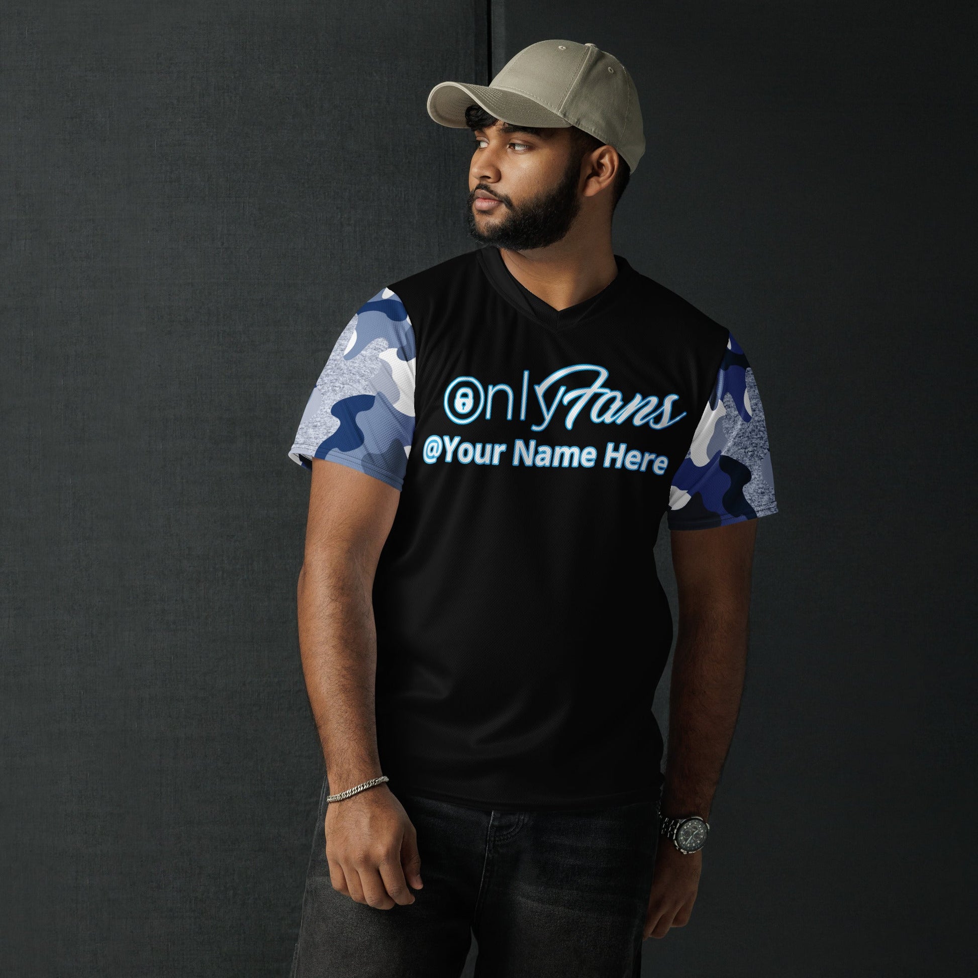 Onlyfans Camo Personalized Custom Recycled Gender-Neutral Unisex sports jersey Attire T LLC