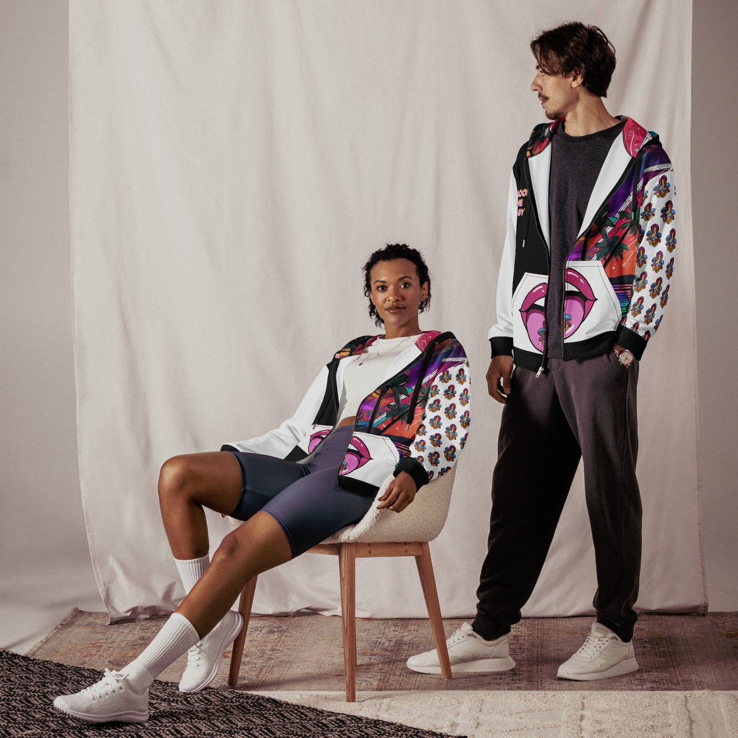 Shroom Me Baby Unisex Zip Hoodie, Gender Neutral Adult Hoodie, Women,Men,  Psychedelic Fungi Mushroom Clothing , Festival Attire T LLC