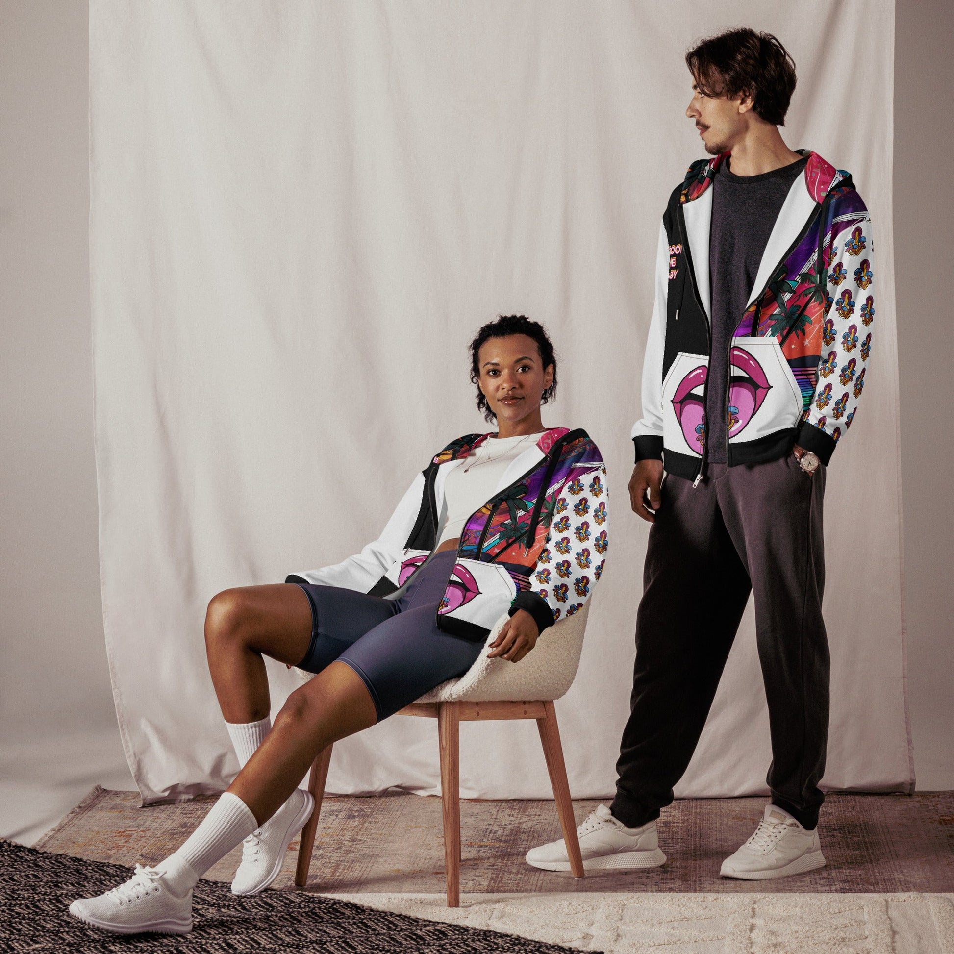 Shroom Me Baby Unisex Zip Hoodie, Gender Neutral Adult Hoodie, Women,Men,  Psychedelic Fungi Mushroom Clothing , Festival Attire T LLC