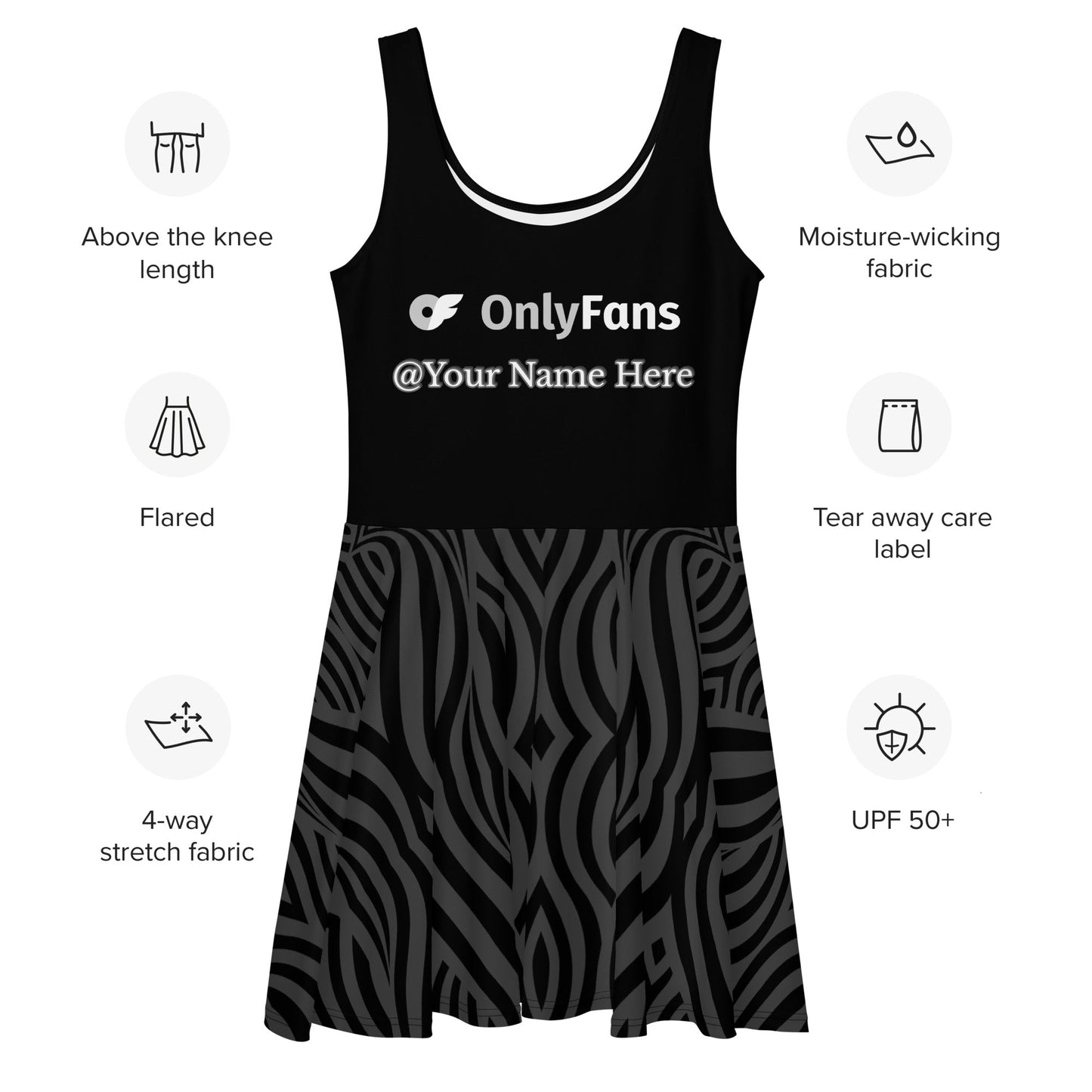 Onlyfans Personalized Custom Name Content Creator Skater Dress Attire T LLC