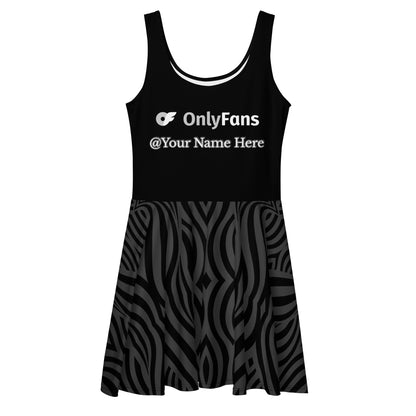 Personalized OnlyFans Greyscale Skater Dress by ATTIRET
