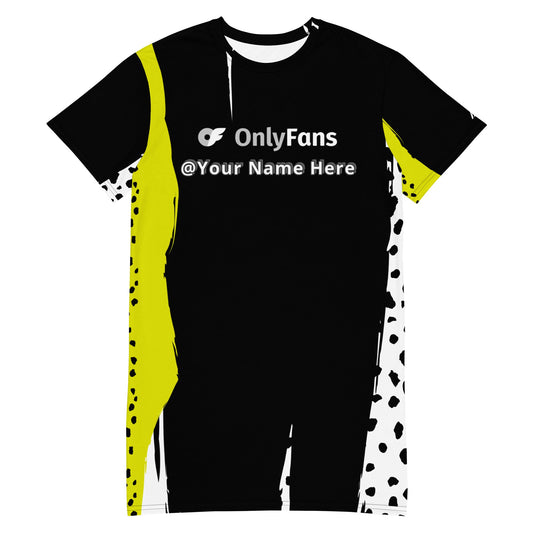 Slip into Sensuality Onlyfans Custom Personalized Name T-shirt dress Attire T LLC
