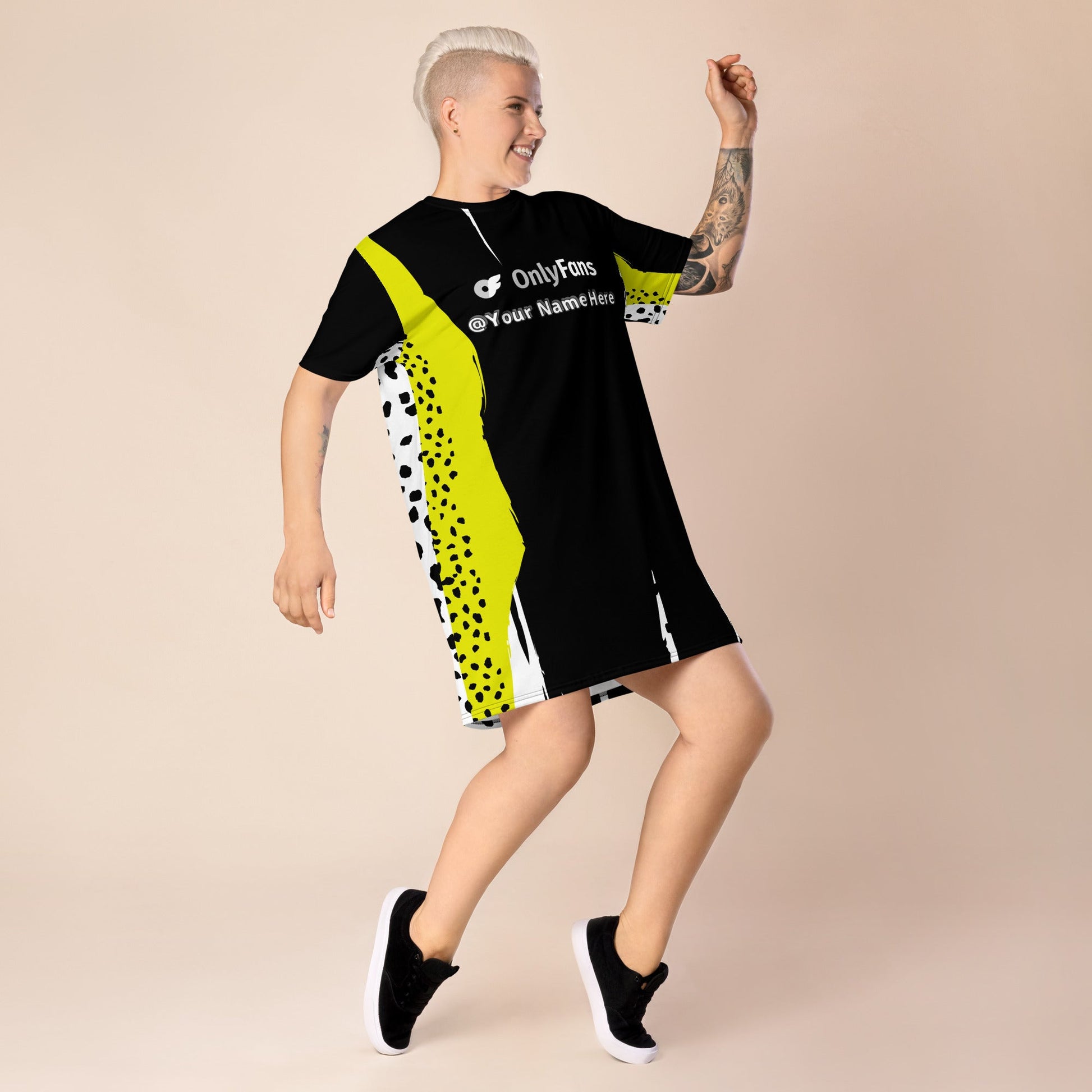 Slip into Sensuality Onlyfans Custom Personalized Name T-shirt dress Attire T LLC