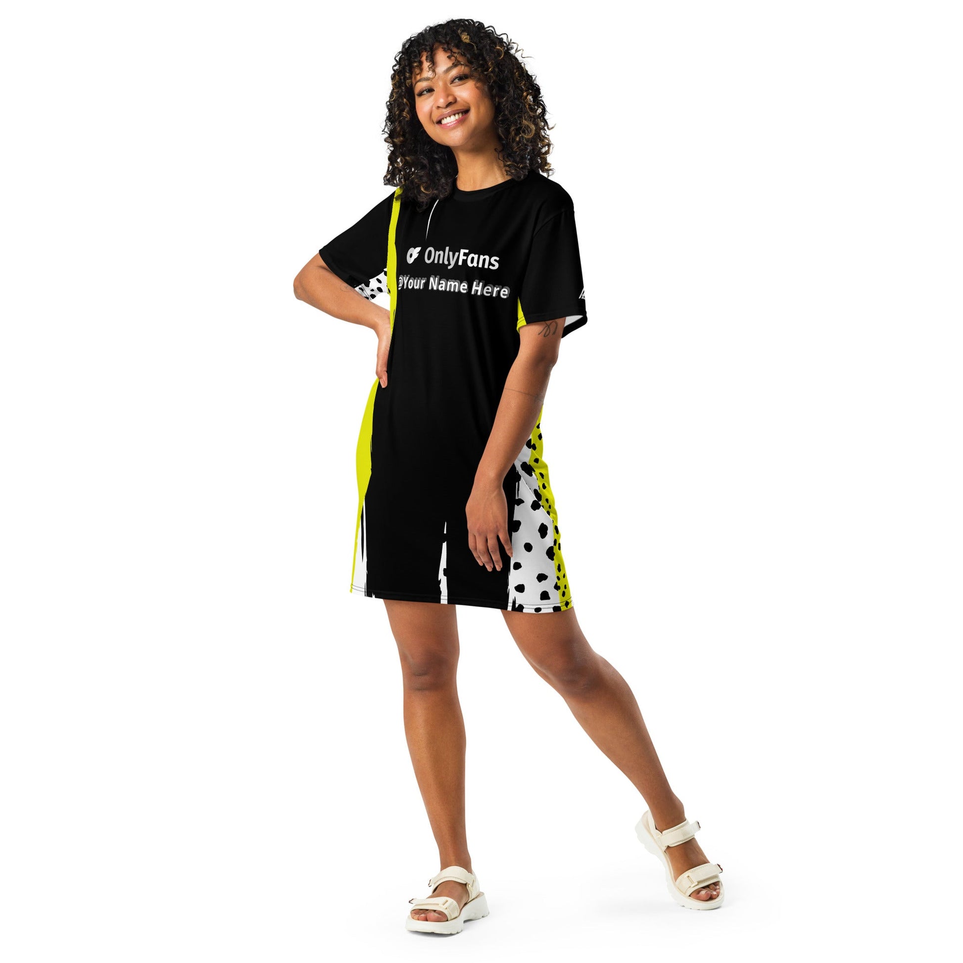 Slip into Sensuality Onlyfans Custom Personalized Name T-shirt dress Attire T LLC