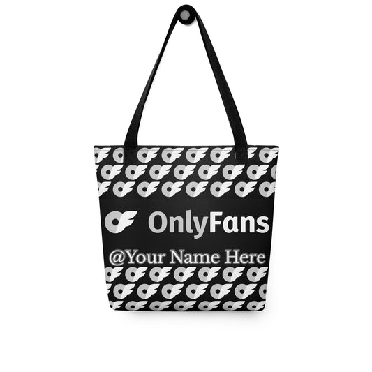 Onlyfans Personalized Tote-ally Irresistible: Custom Name Luxury Tote Bag GreyScale Color Attire T LLC