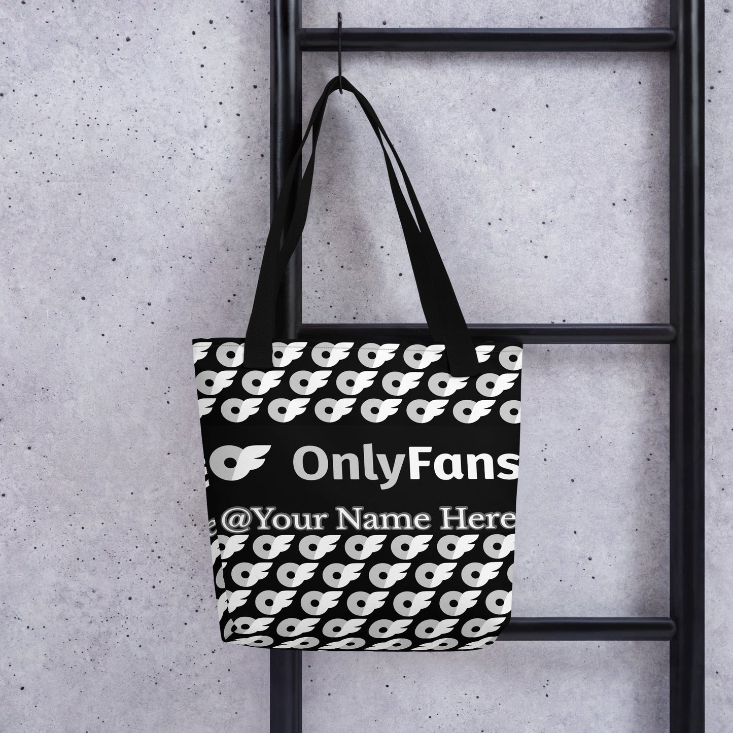 Onlyfans Personalized Tote-ally Irresistible: Custom Name Luxury Tote Bag GreyScale Color Attire T LLC