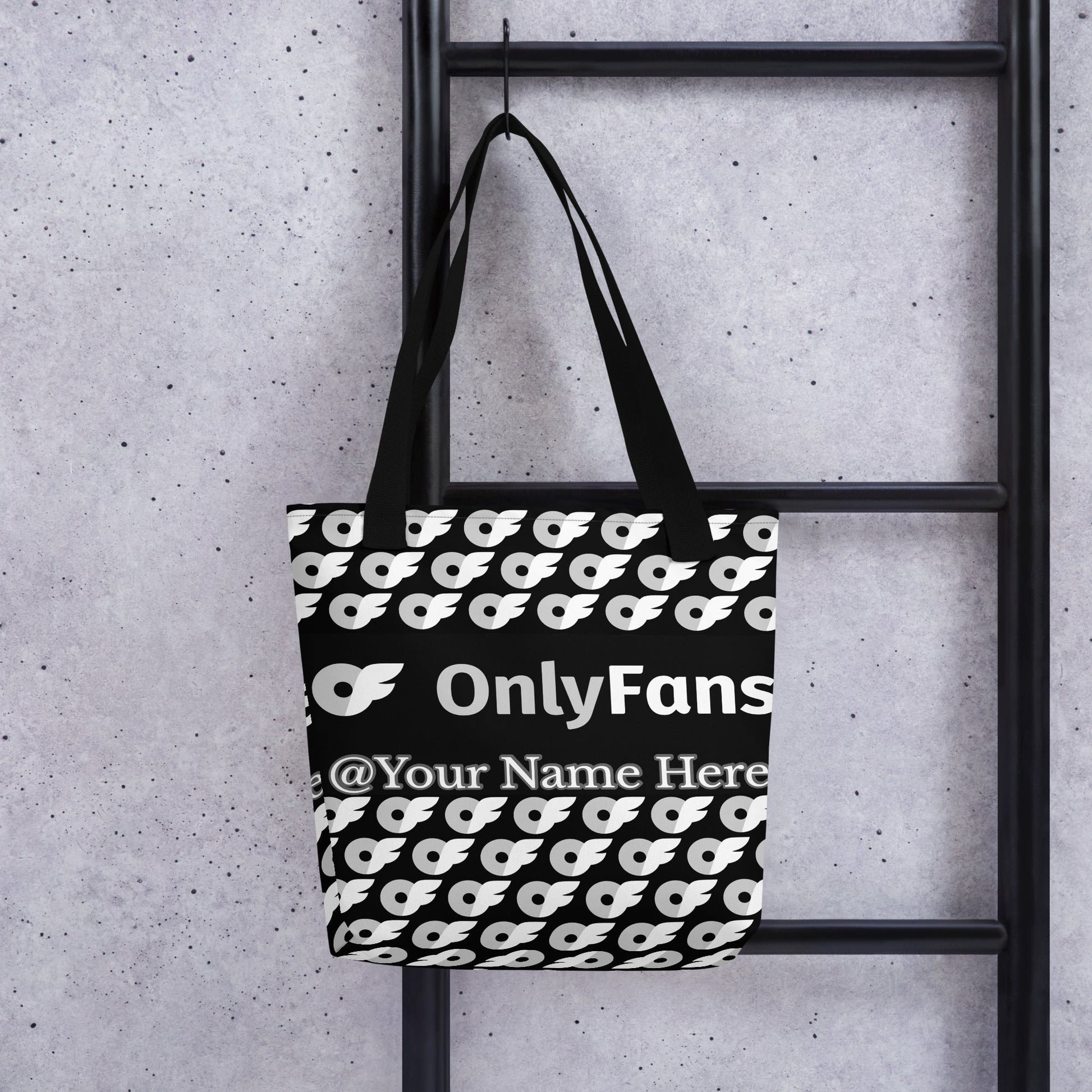 Onlyfans Personalized Tote-ally Irresistible: Custom Name Luxury Tote Bag GreyScale Color Attire T LLC