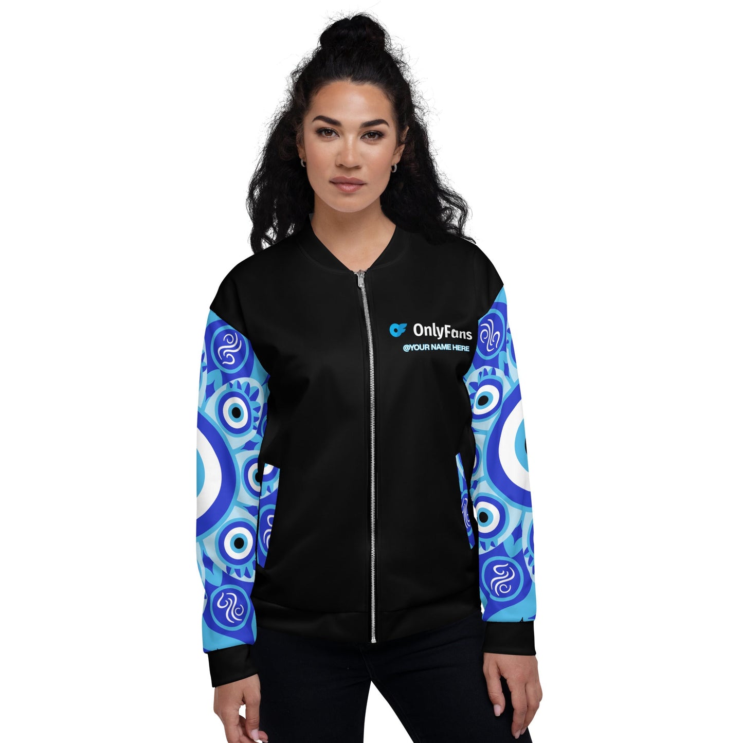 Onlyfans Personalized Custom Evil Eye Unisex Bomber Jacket Attire T LLC