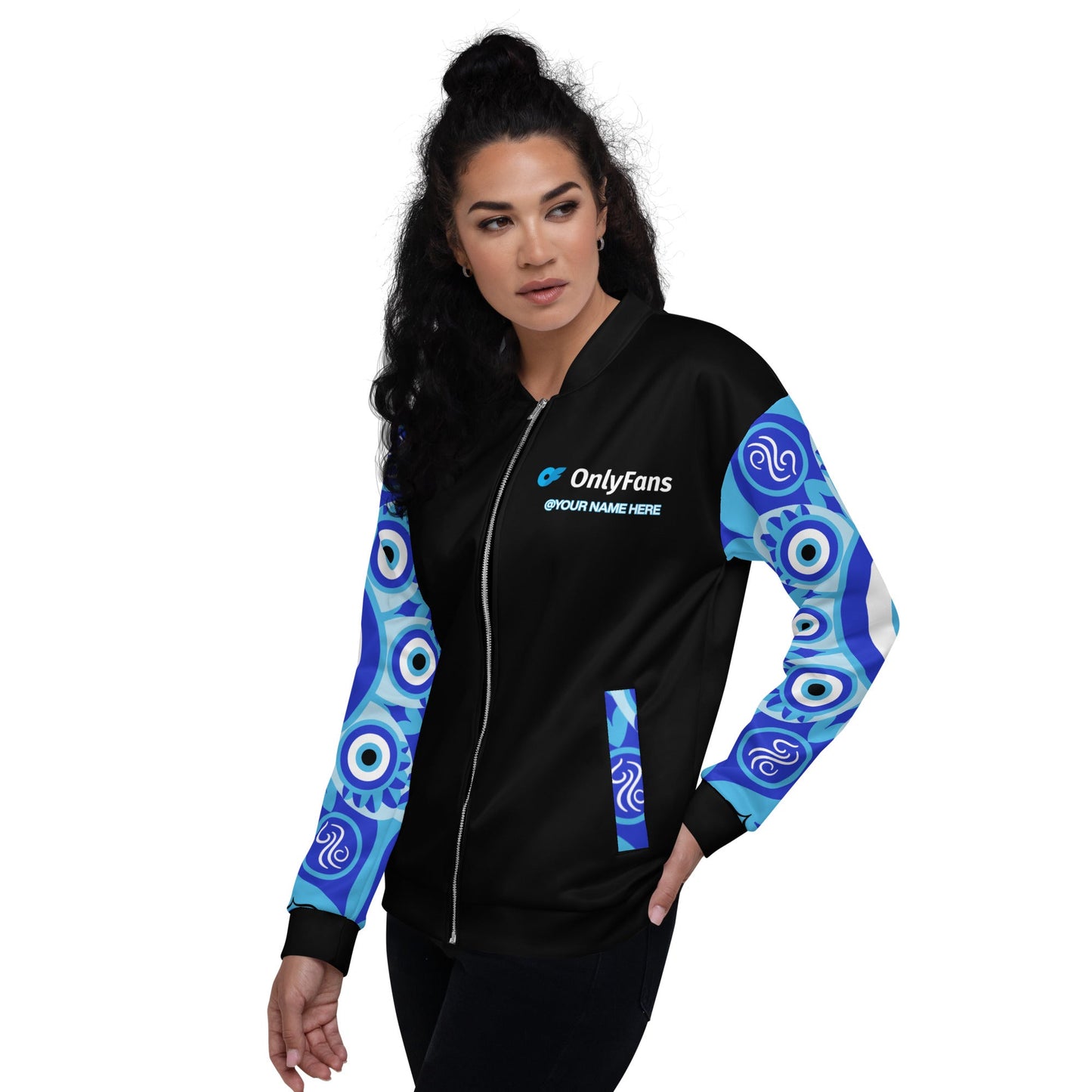 Onlyfans Personalized Custom Evil Eye Unisex Bomber Jacket Attire T LLC