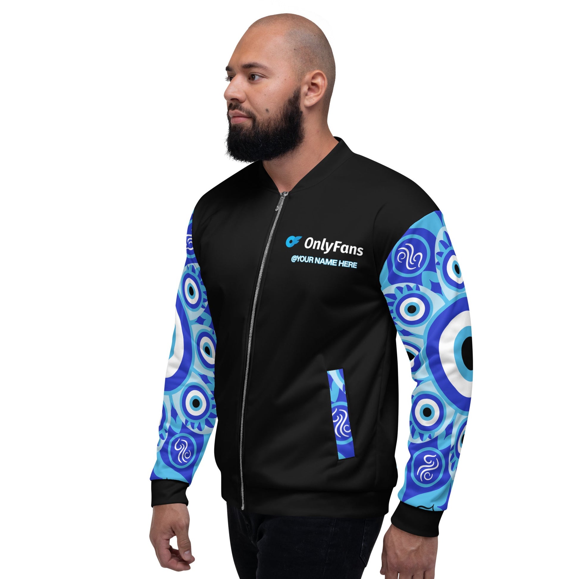 Onlyfans Personalized Custom Evil Eye Unisex Bomber Jacket Attire T LLC