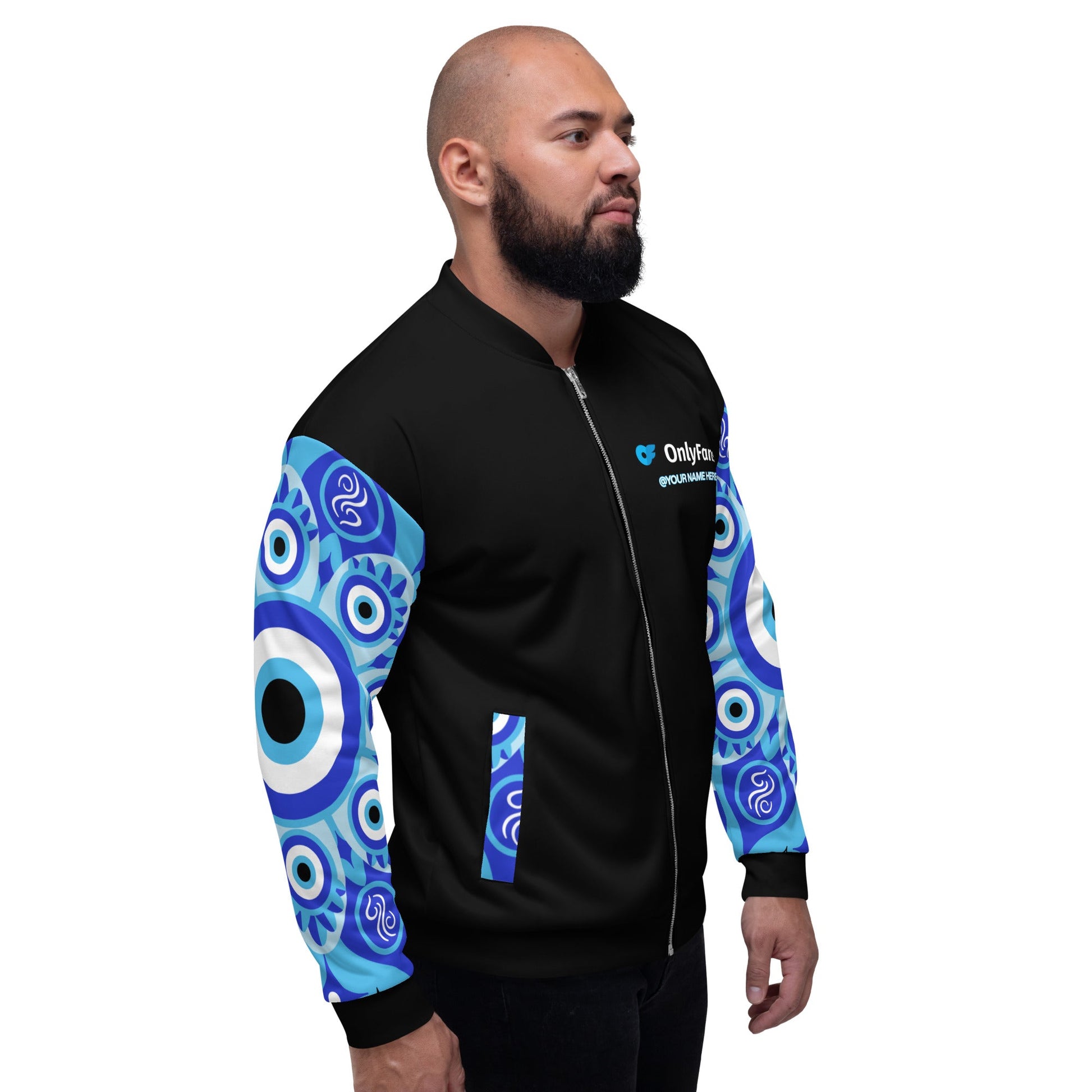 Onlyfans Personalized Custom Evil Eye Unisex Bomber Jacket Attire T LLC