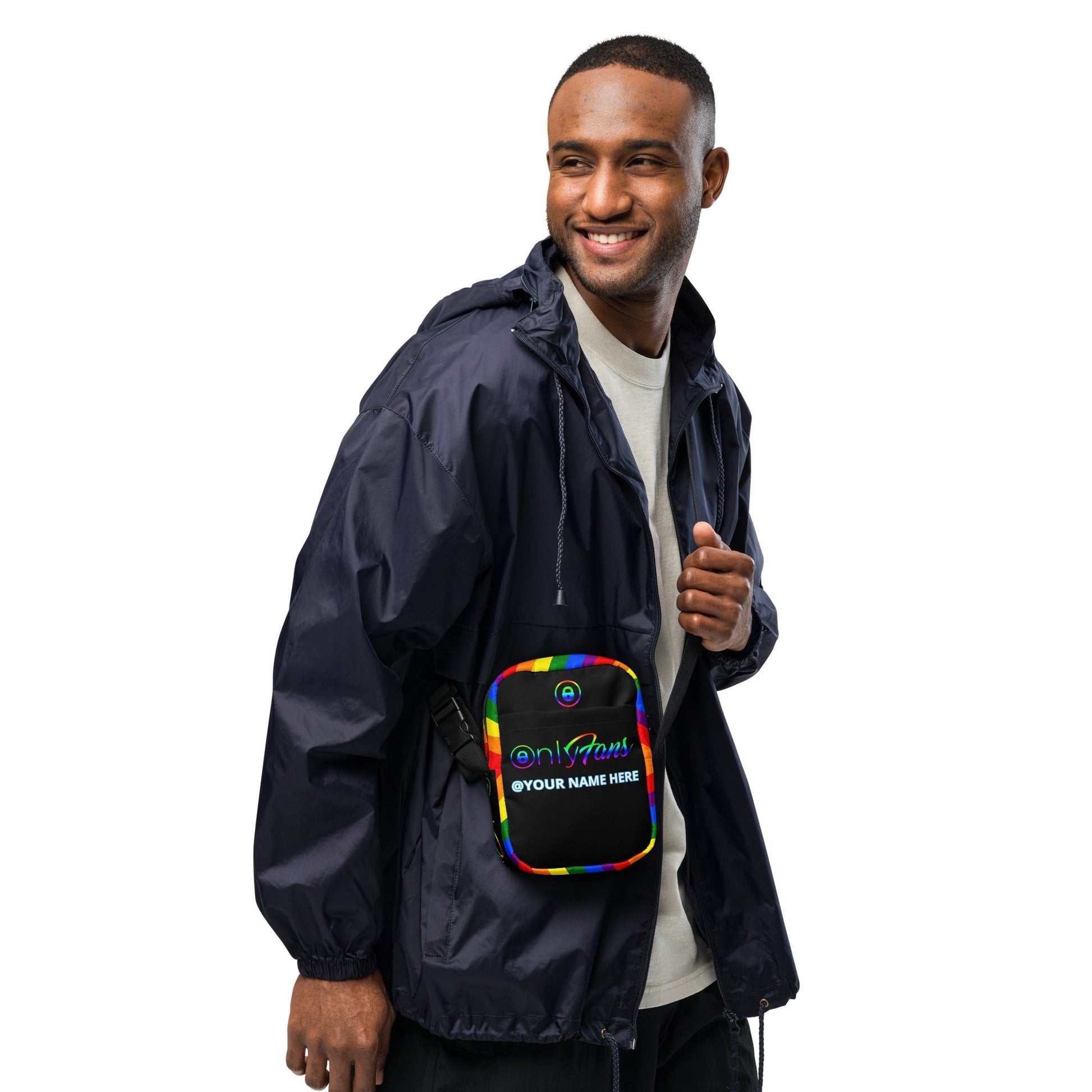 Onlyfans Rainbow Revival Personalized Custom Rainbow Pride Utility crossbody bag LGBTQ+ Genderless Unisex Attire T LLC