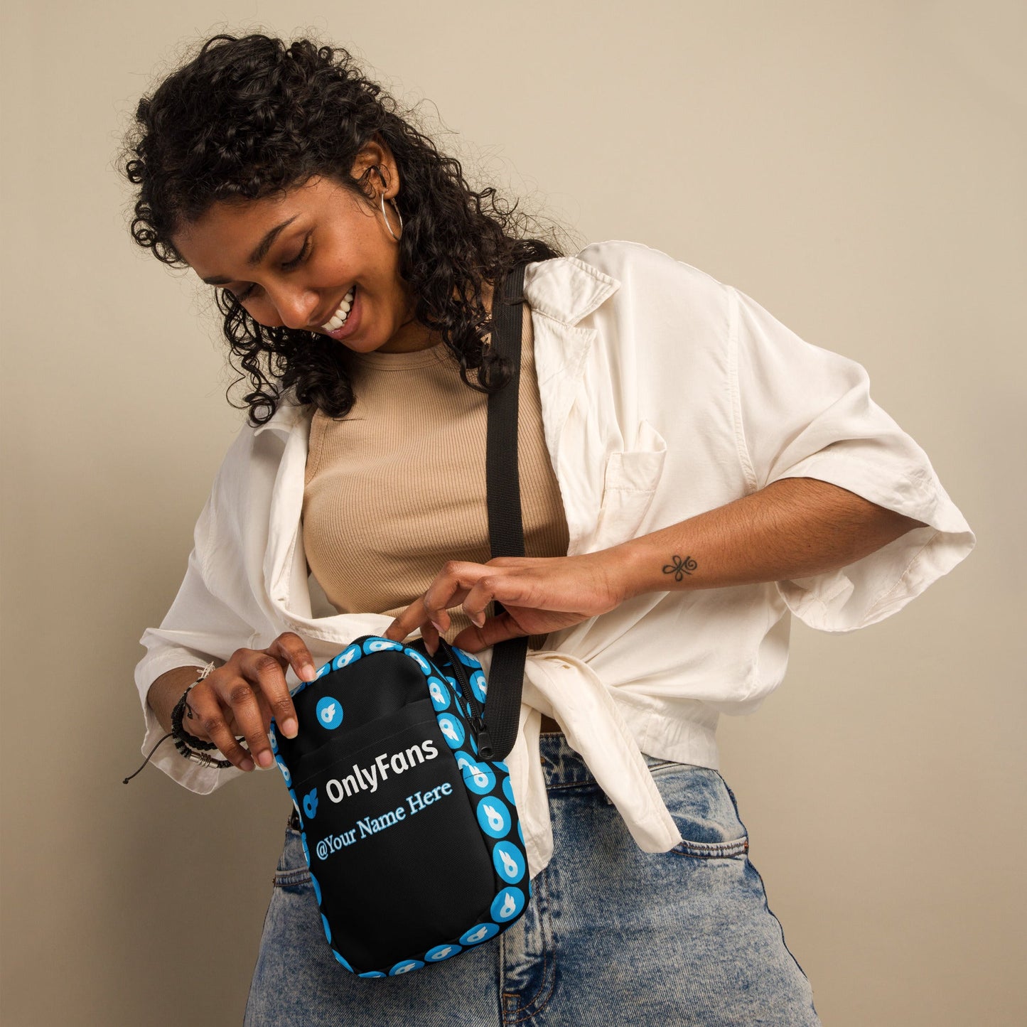 Onlyfans Personalized Custom Name Utility Unisex crossbody bag Attire T LLC