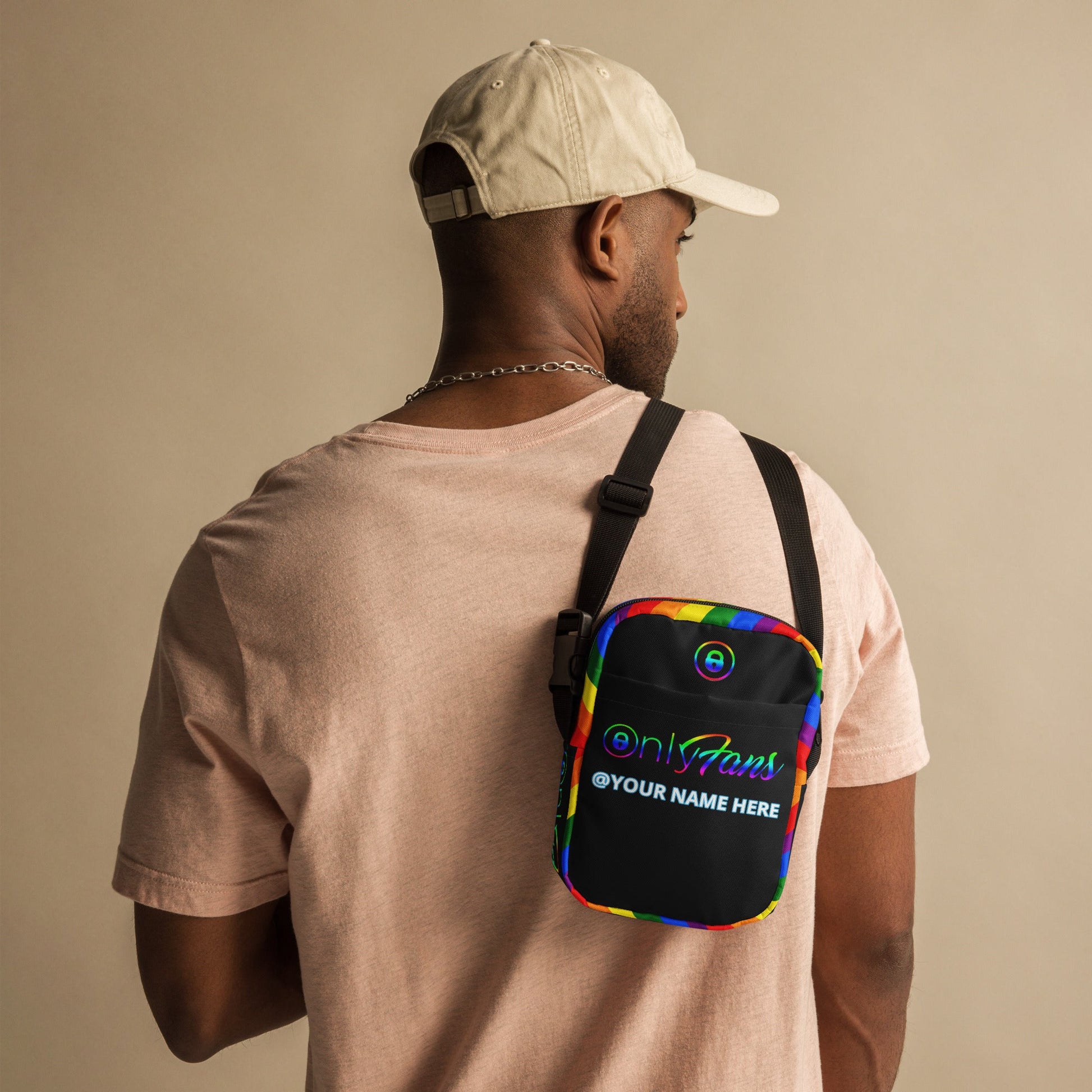 Onlyfans Rainbow Revival Personalized Custom Rainbow Pride Utility crossbody bag LGBTQ+ Genderless Unisex Attire T LLC