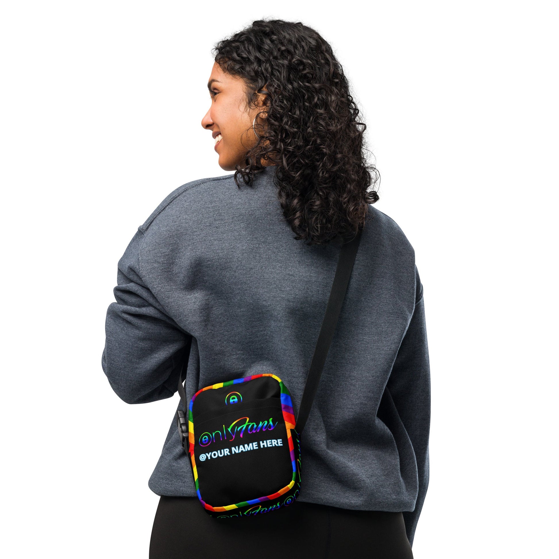 Onlyfans Rainbow Revival Personalized Custom Rainbow Pride Utility crossbody bag LGBTQ+ Genderless Unisex Attire T LLC