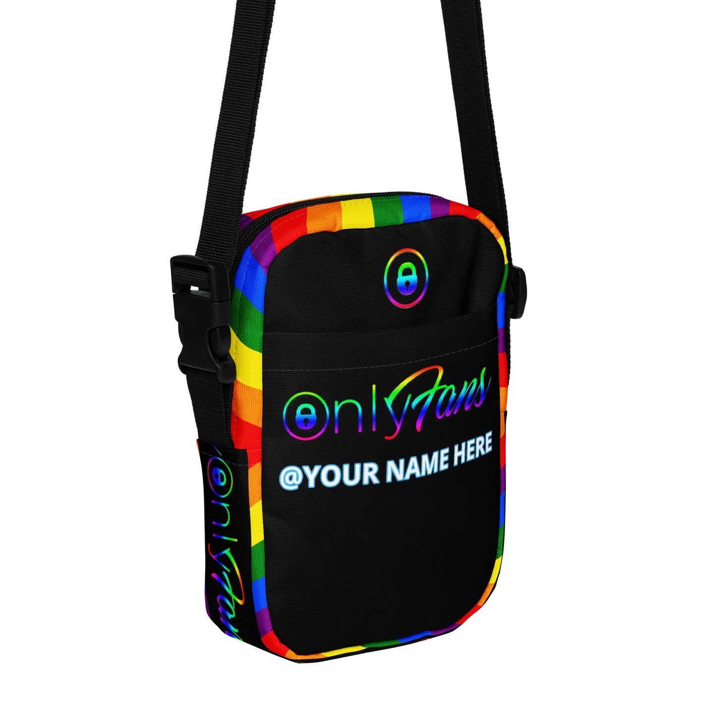Onlyfans Rainbow Revival Personalized Custom Rainbow Pride Utility crossbody bag LGBTQ+ Genderless Unisex Attire T LLC