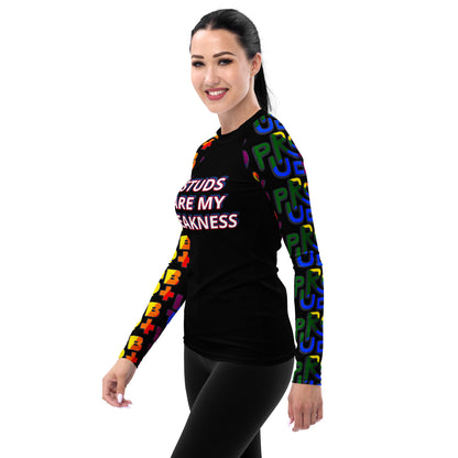 Studs Are My Weakness Women's Rash Guard by ATTIRET