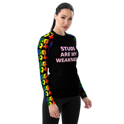 Studs Are My Weakness Women's Rash Guard by ATTIRET