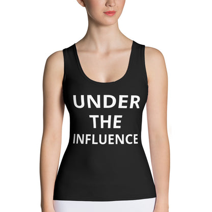 Under The Influence Ganja Tank Top front view by ATTIRET