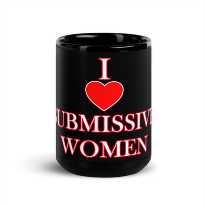 I Heart Submissive Women Black Mug by ATTIRET