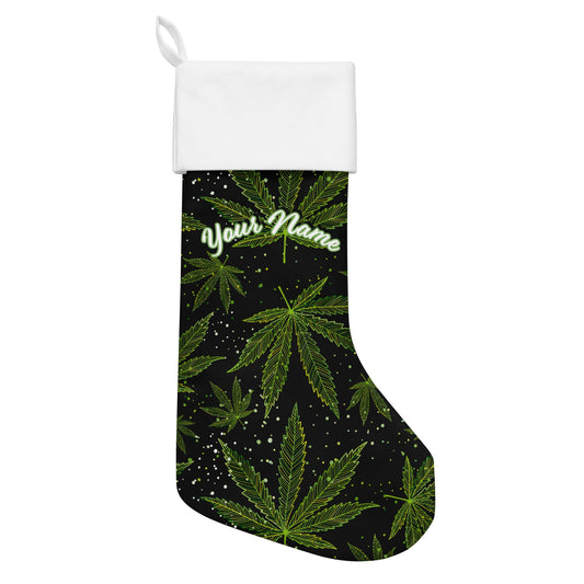Blaze in Style: Personalized Custom Name Weed 420 Ganja Stoner Gifts Christmas Stocking! Attire T LLC