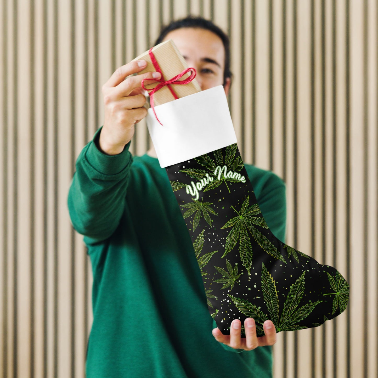 Blaze in Style: Personalized Custom Name Weed 420 Ganja Stoner Gifts Christmas Stocking! Attire T LLC