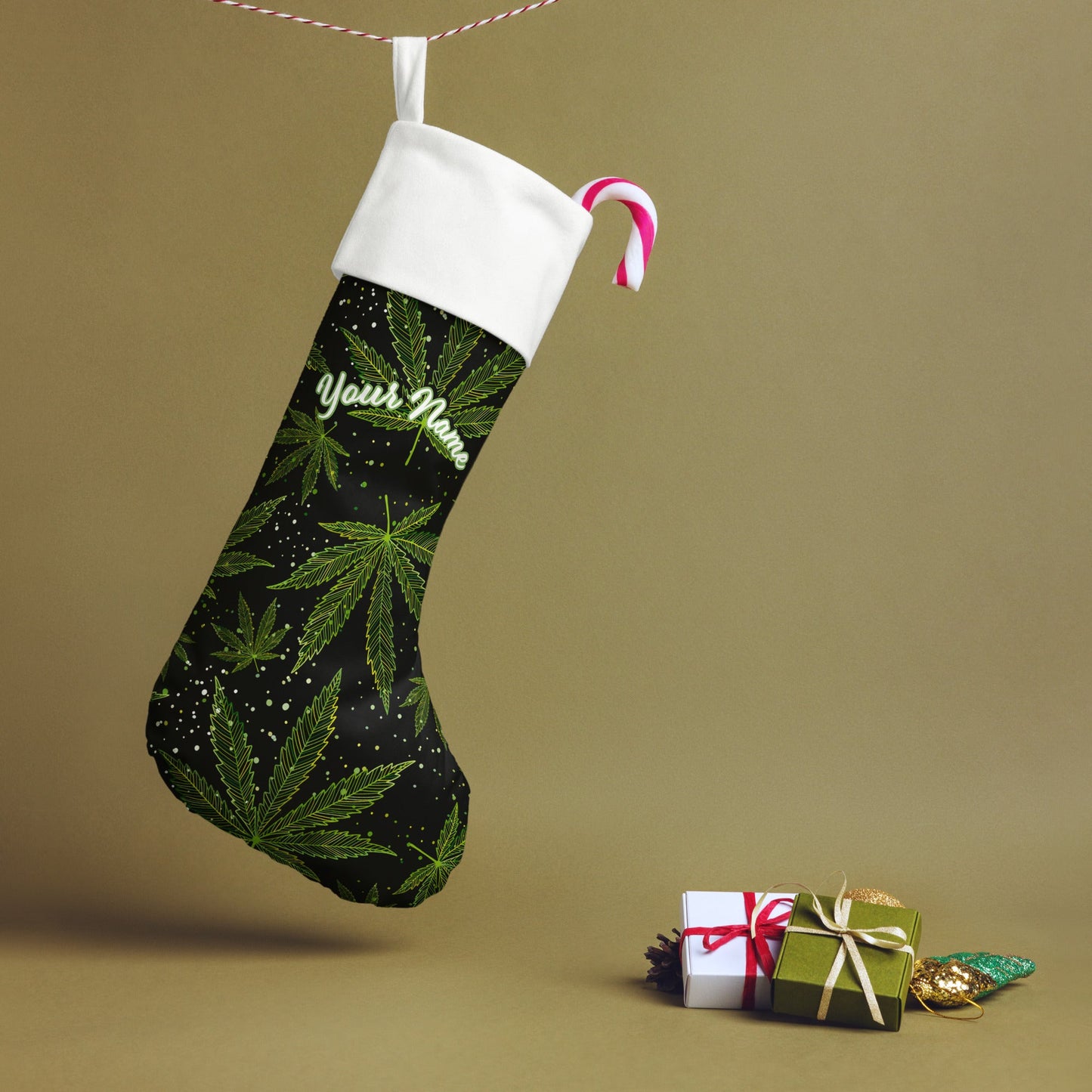 Blaze in Style: Personalized Custom Name Weed 420 Ganja Stoner Gifts Christmas Stocking! Attire T LLC