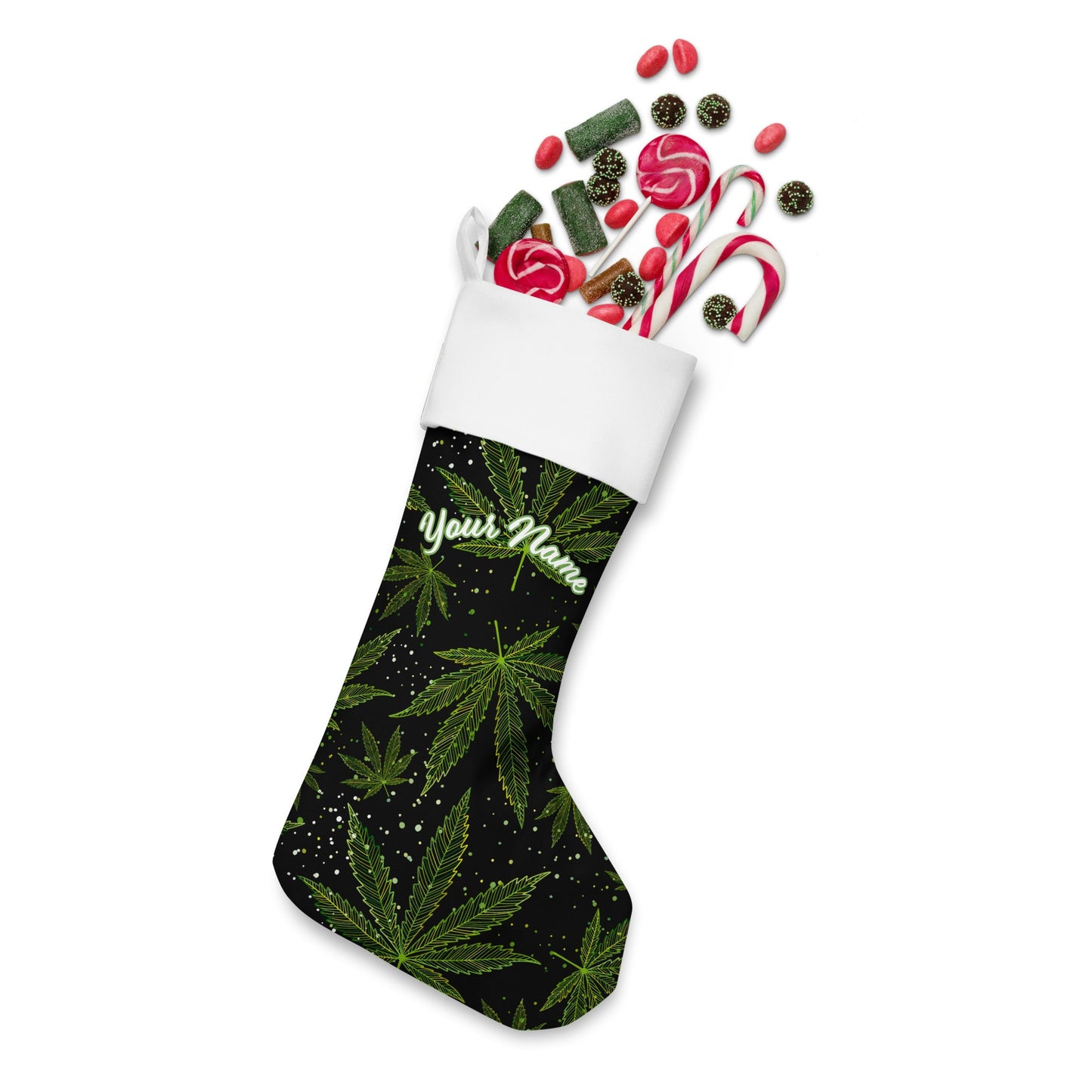 Blaze in Style: Personalized Custom Name Weed 420 Ganja Stoner Gifts Christmas Stocking! Attire T LLC