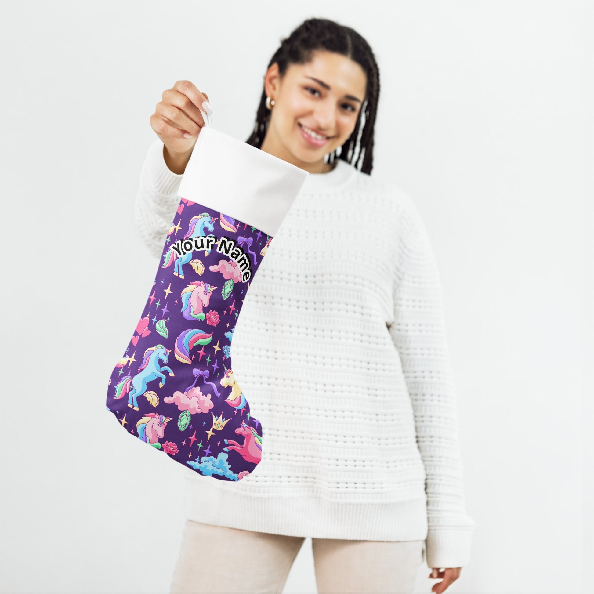 Unicorn The Enchanted Custom Personalized Name Magical Christmas Stocking Attire T LLC