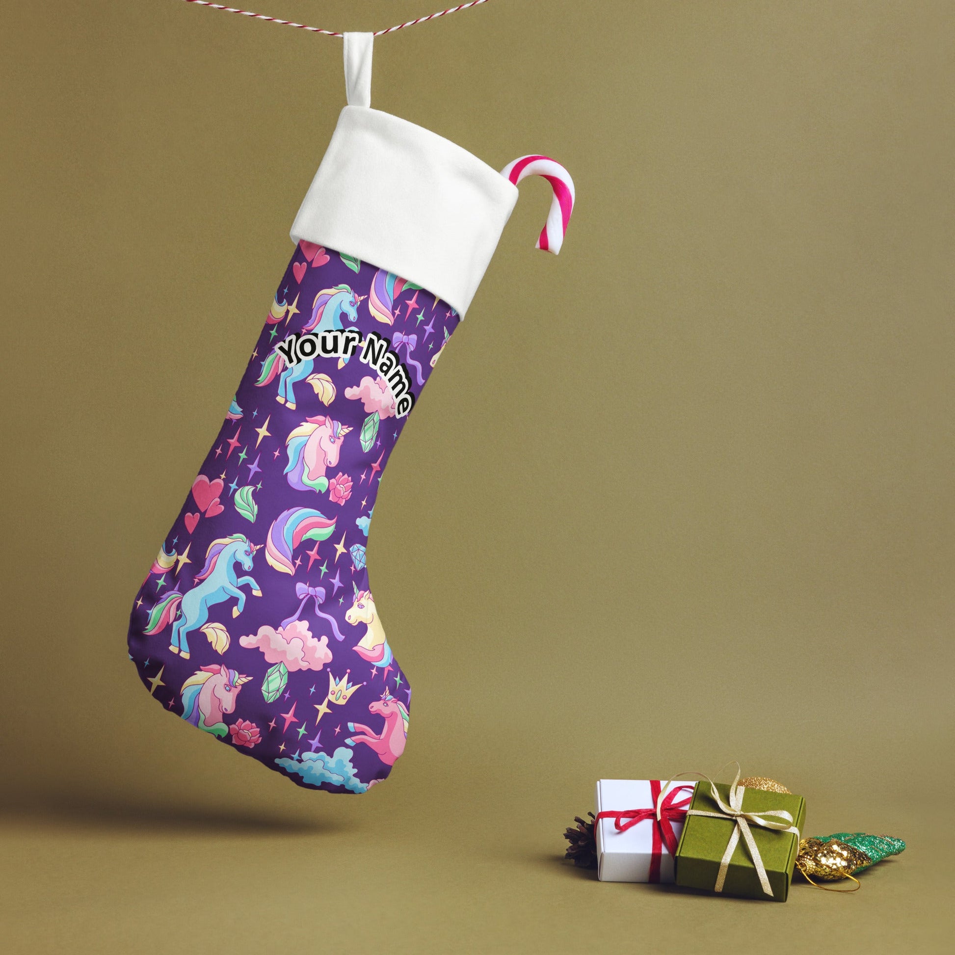 Unicorn The Enchanted Custom Personalized Name Magical Christmas Stocking Attire T LLC