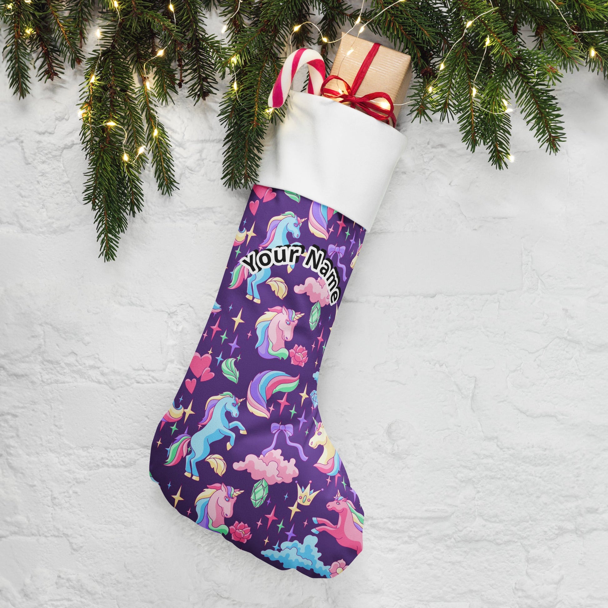 Unicorn The Enchanted Custom Personalized Name Magical Christmas Stocking Attire T LLC