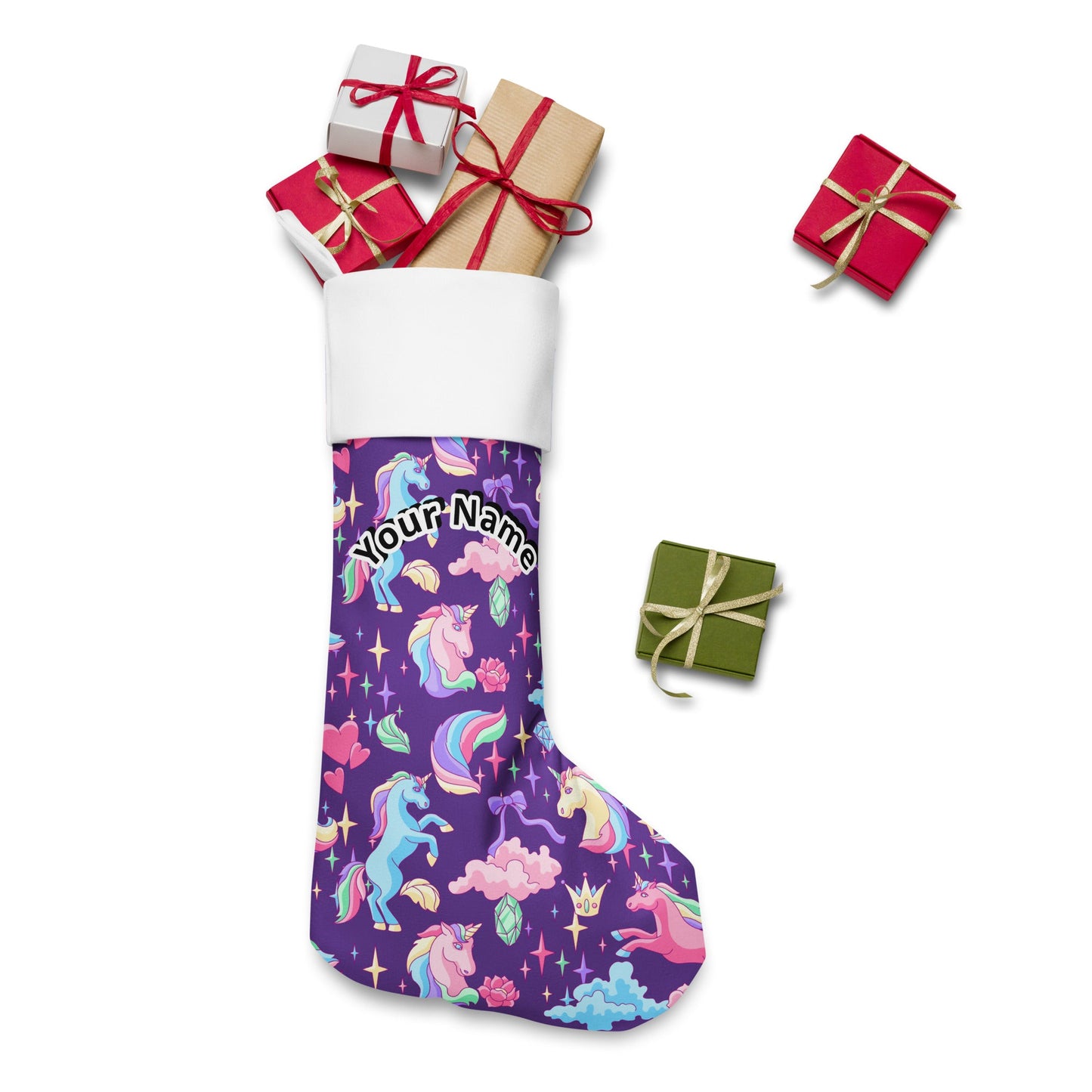 Unicorn The Enchanted Custom Personalized Name Magical Christmas Stocking Attire T LLC