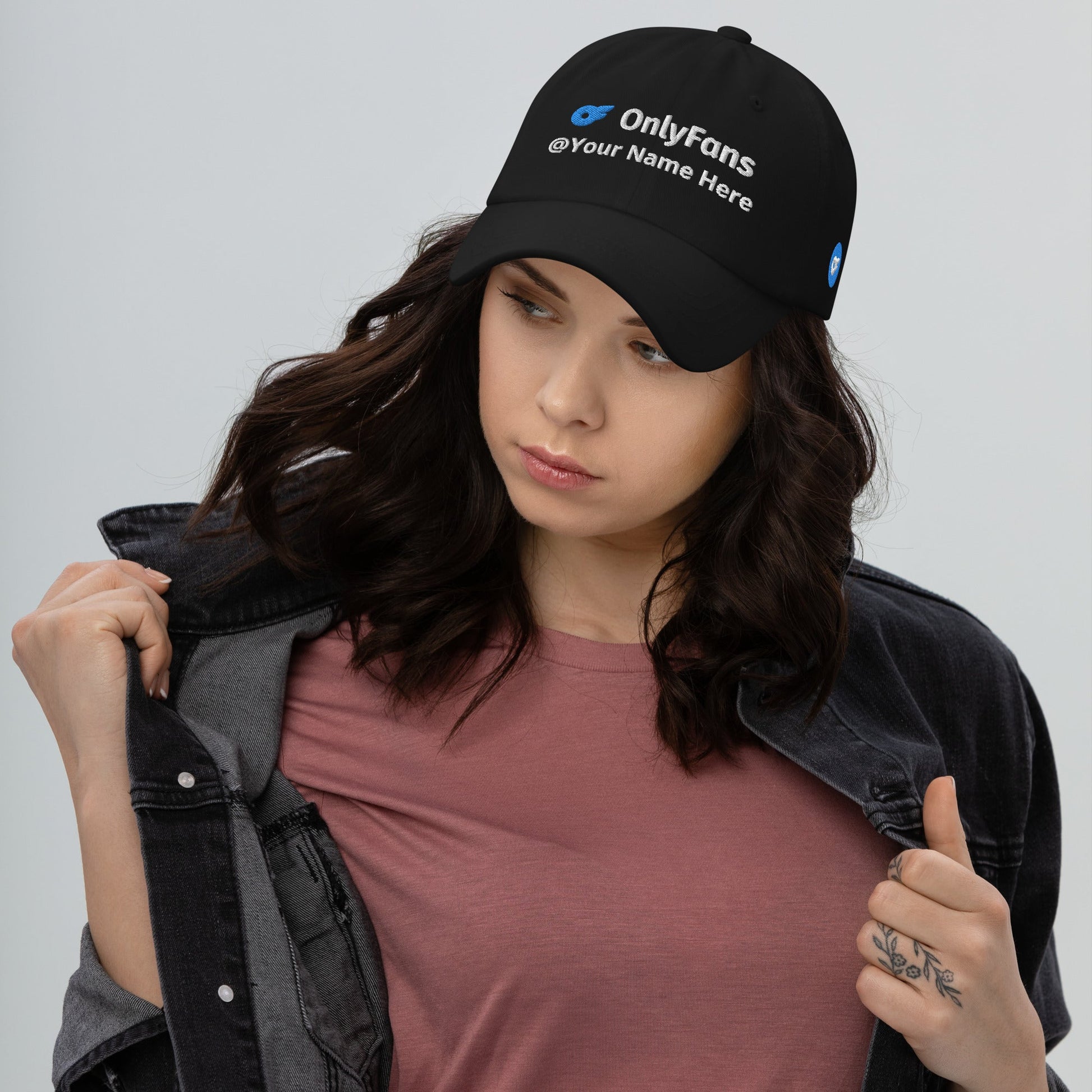 Onlyfans Custom Personalized Dad curved visor hat | Low Profile Hat | Content Creator | Adjustable Strap | Cotton Hat Attire T LLC
