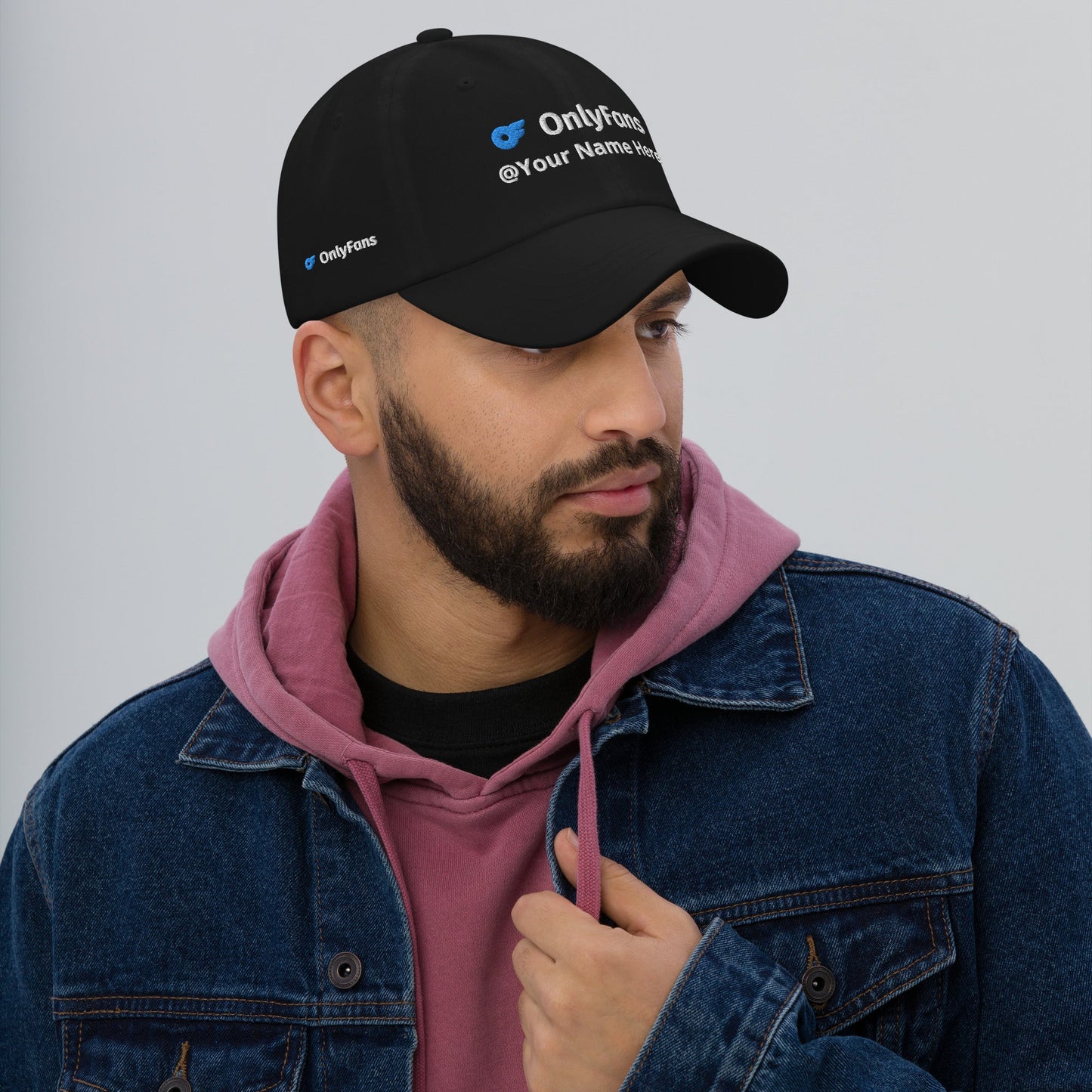 Onlyfans Custom Personalized Dad curved visor hat | Low Profile Hat | Content Creator | Adjustable Strap | Cotton Hat Attire T LLC