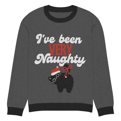 I've Been Very Naughty Ho Ho Ho knitted Christmas sweater