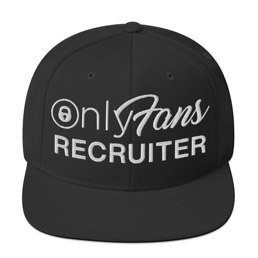 Onlyfans Recruiter Snapback Unisex Hat Embroidery One Size Cap Old style Logo Attire T LLC