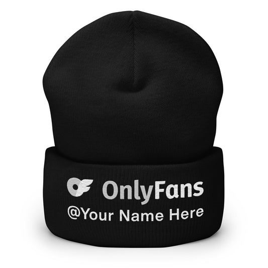 Onlyfans Beanie Me Up, Babe! Personalized Custom Name Cuffed Beanie Attire T LLC
