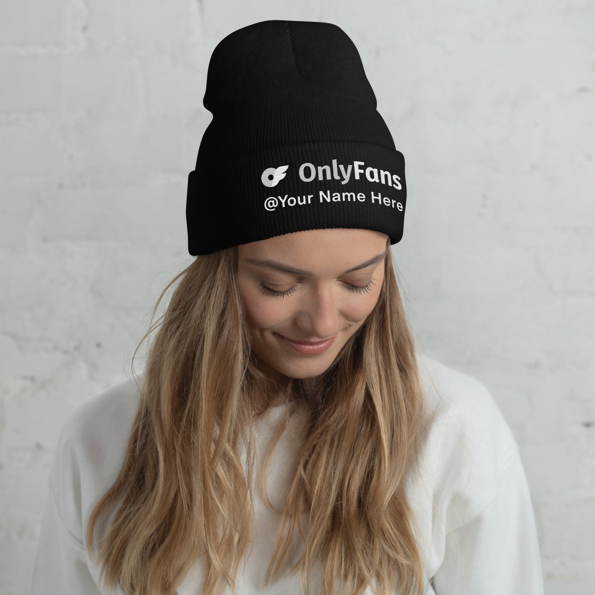 Onlyfans Beanie Me Up, Babe! Personalized Custom Name Cuffed Beanie Attire T LLC