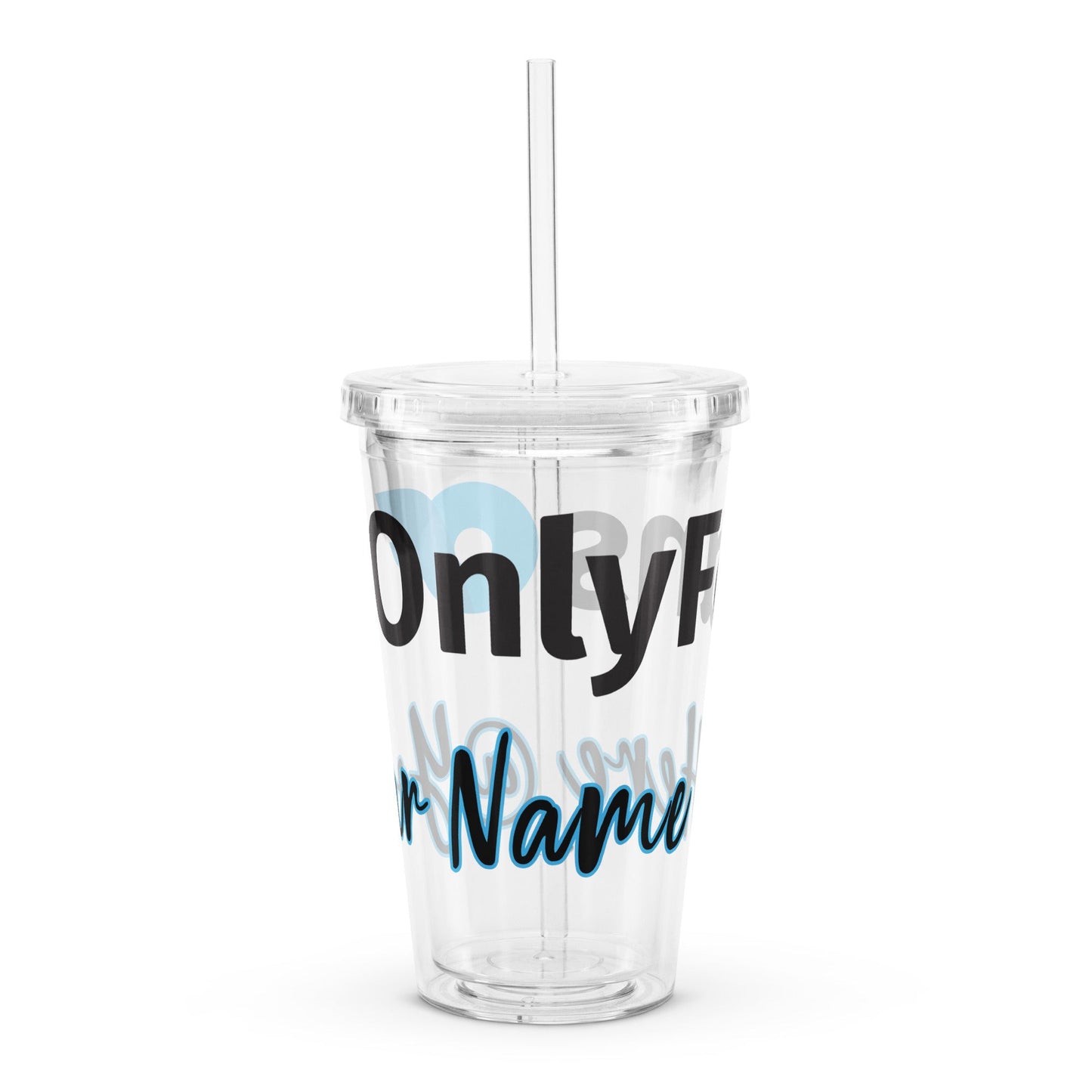 Onlyfans Personalized Thirst Trap Deluxe: Custom Clear plastic tumbler Attire T LLC