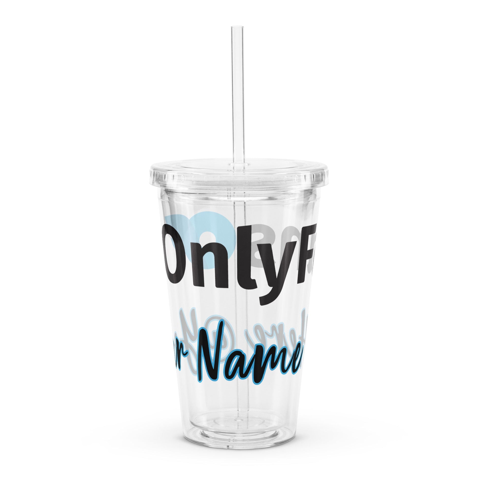 Onlyfans Personalized Thirst Trap Deluxe: Custom Clear plastic tumbler Attire T LLC